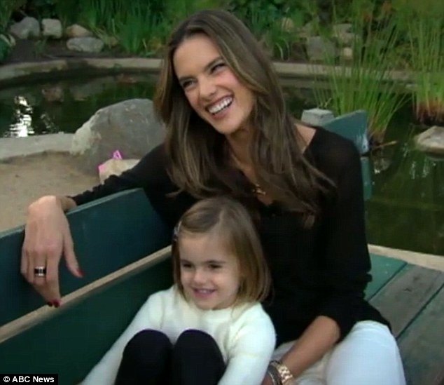 Alessandra Ambrosio with daughter