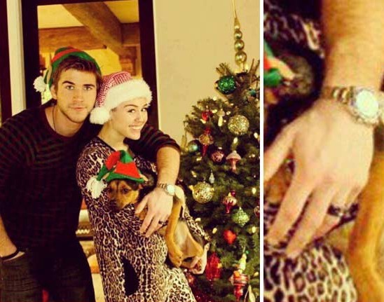 Miley Cyrus and Liam Hemsworth dec.2012