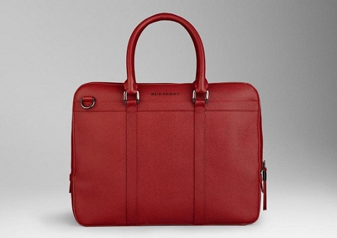 London leather briefcase