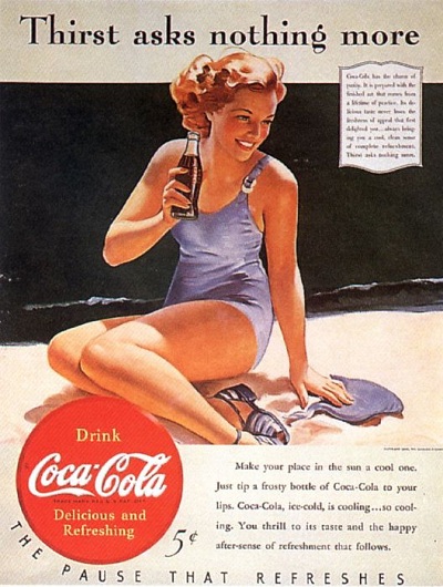 coca cola - first pin-up style
