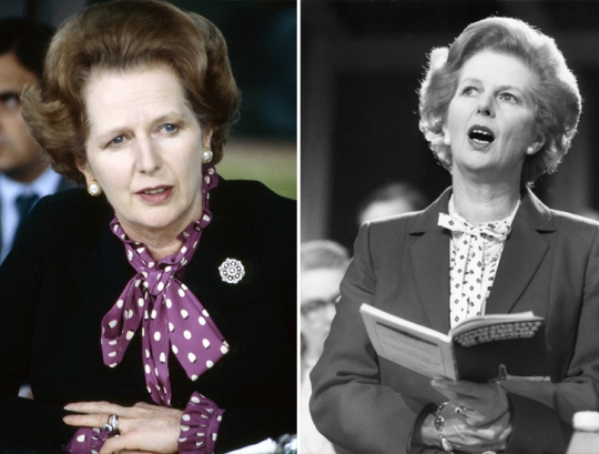 Margaret Thatcher - bluzu s bantom