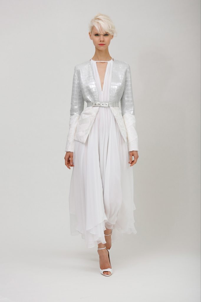 Dennis Basso resort 2014 white dress