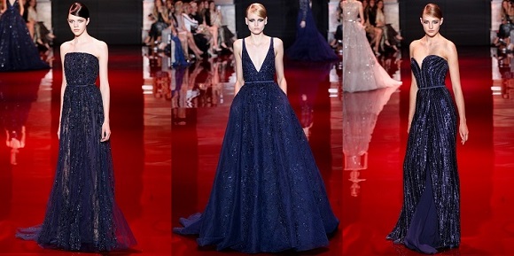 Elie Saab Haute Couture blue color