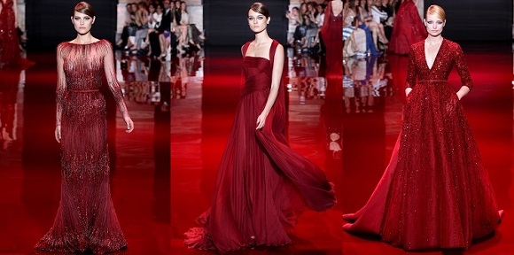 Elie Saab Haute Couture red color