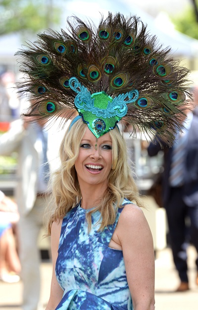 Ladies Day At Royal Ascot 2014 peacock feathers