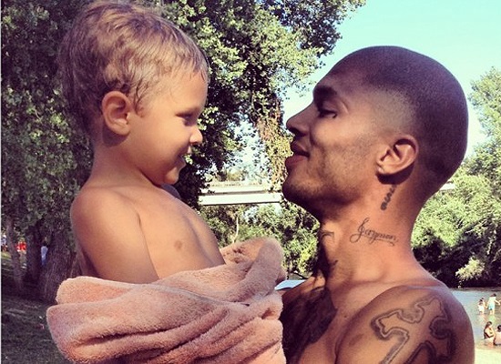 Jeremy Meeks with son