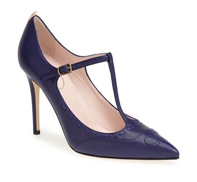 SJP 'Blythe' Leather T-Strap Mary Jane Pump