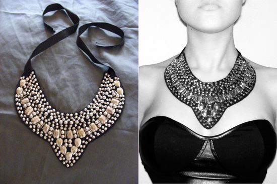 collar-necklace-gold-beads-black-leather-tutorial