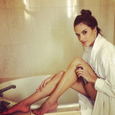 Alessandra Ambrosio in bath