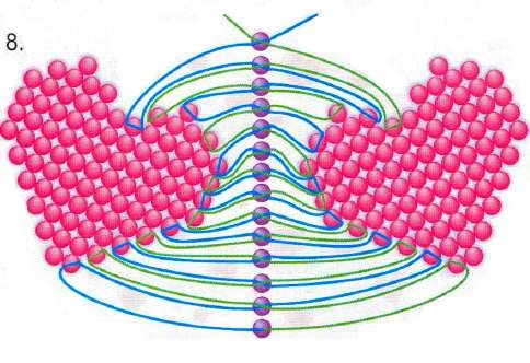 Сердце объемное из бисера схема плетения